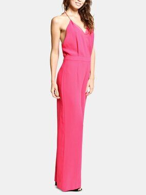 Artistix Womens Surplice Wide Leg Jumpsuit